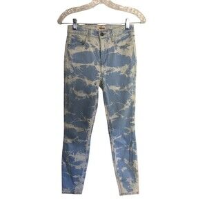 L'Agence Jeans Women's Size 25 Blue Tie Dye Margot Skinny Abyss High Rise